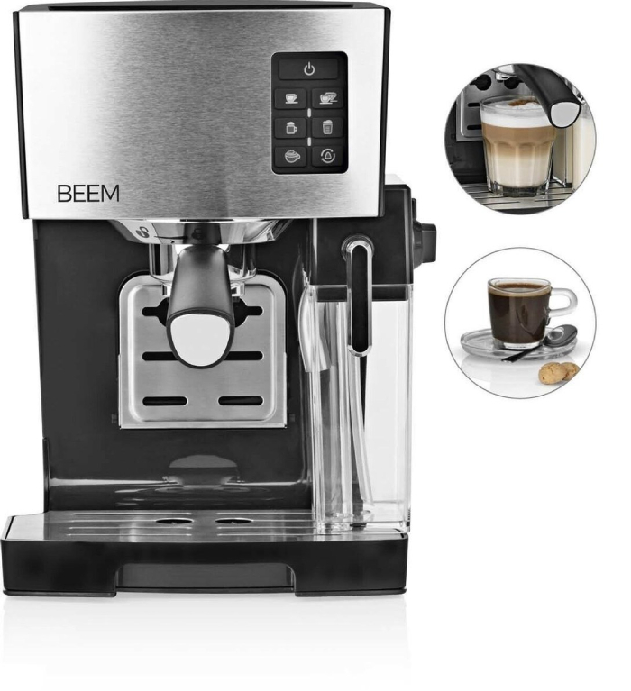 Pákový kávovar Beem Classico / 1450 W / nerez / černá/stříbrná / ZÁNOVNÍ