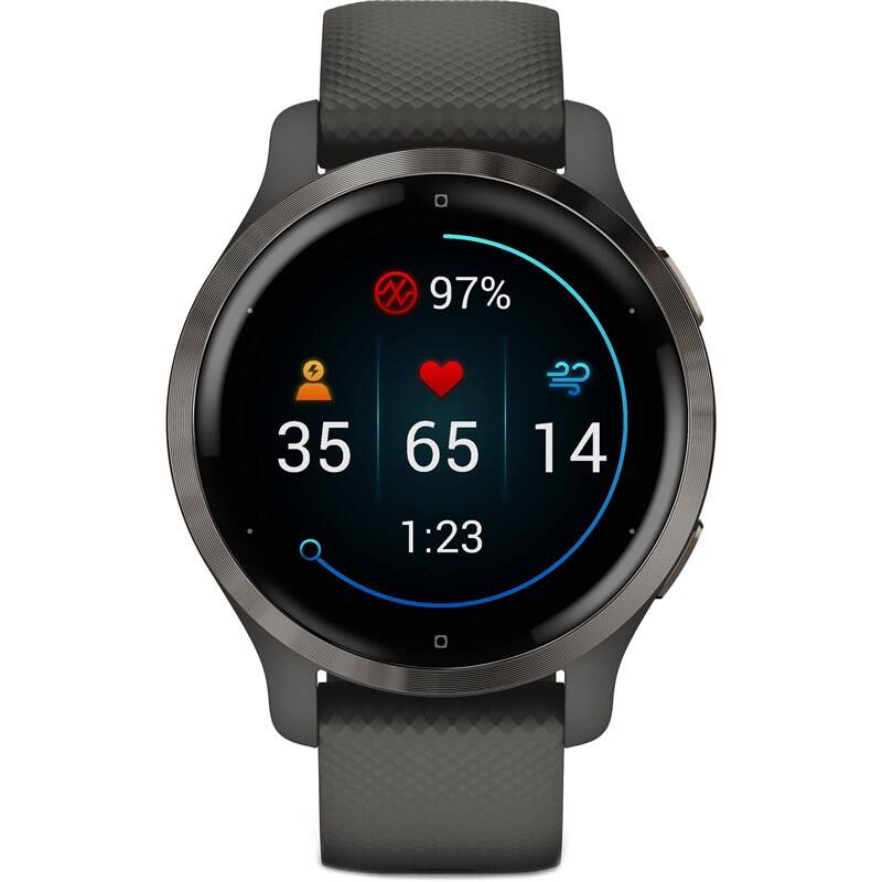 Chytré hodinky Garmin Venu 2S 010-02429-10 / 40 mm / GPS / Slate/Gray Band / ZÁNOVNÍ