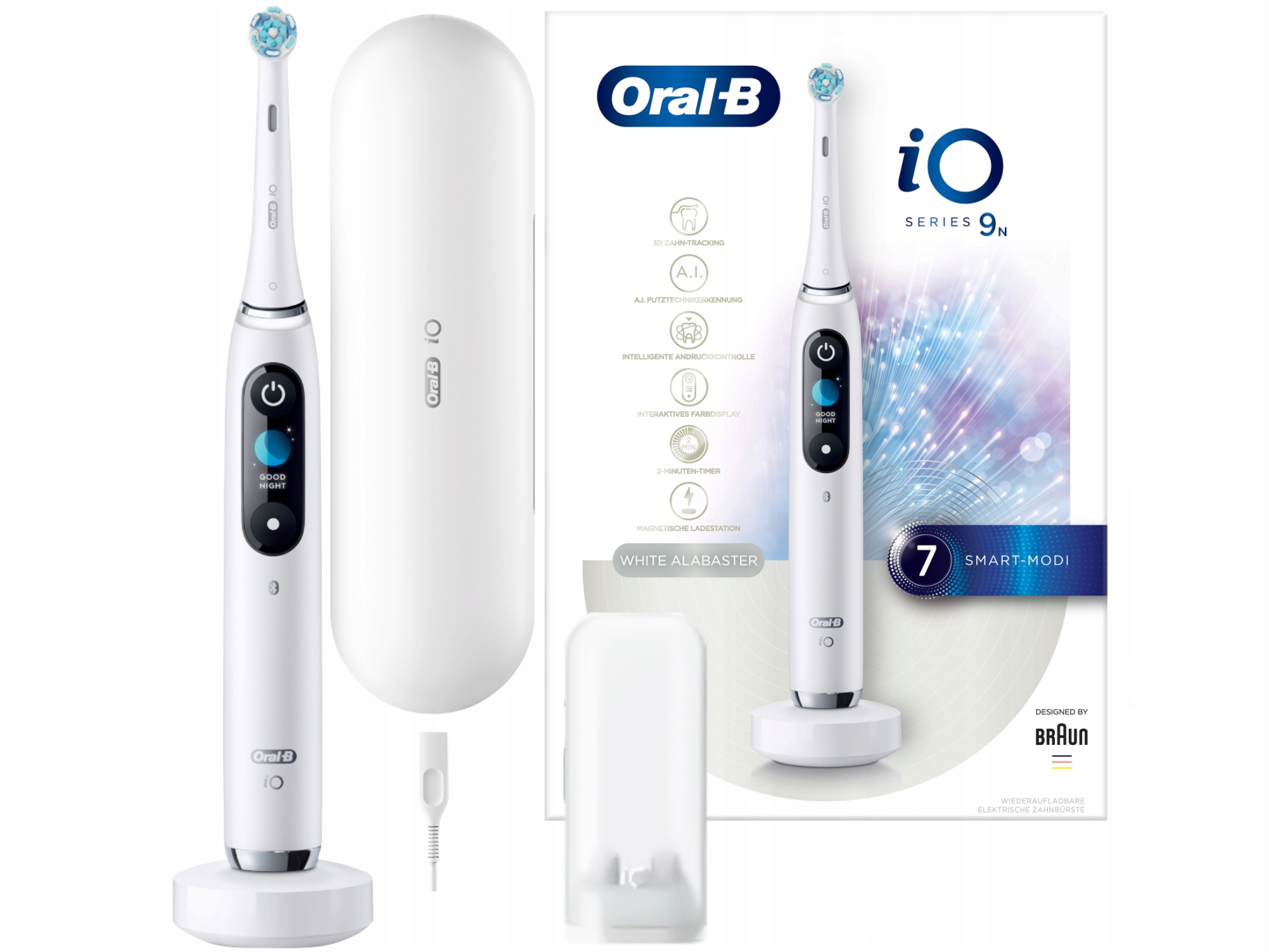 Elektrický zubní kartáček Oral-B iO Series 9 speciální edice / bílá alabastr / ROZBALENO