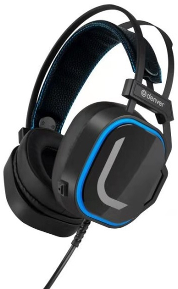 Herní headset Denver GHS-131 / 20 mW / černá/modrá / ZÁNOVNÍ