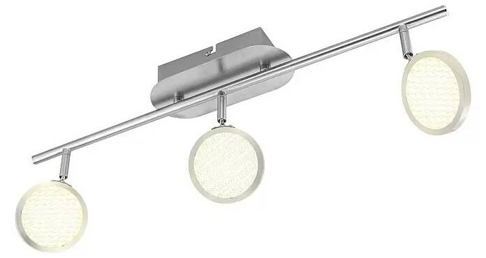 Stropní bodové LED svítidlo Ganda / 3 lampy / 9,9 W / ocel / plast / 780 lm / teplá bílá / stříbrná