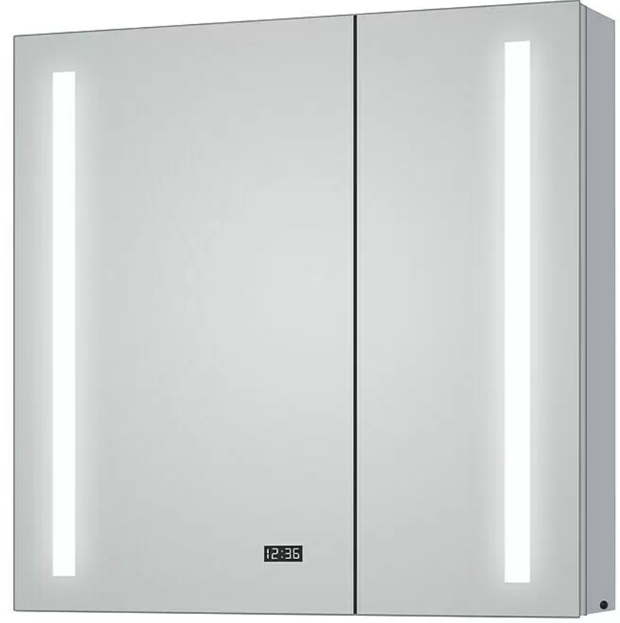 LED zrcadlová skříňka Aluminio Sun / hliník / IP44 / stříbrná
