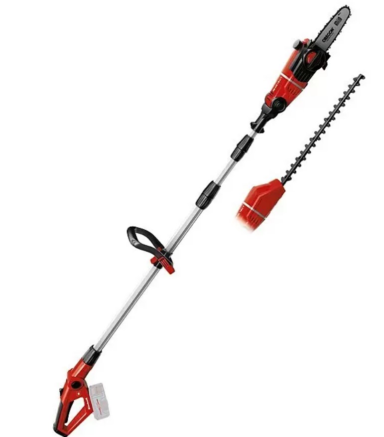 Aku multifunkční nářadí GE-HC 18 Li T-Solo Einhell Power X-Change / BEZ BATERIE / 40 cm řez / červená / černá / ROZBALENO