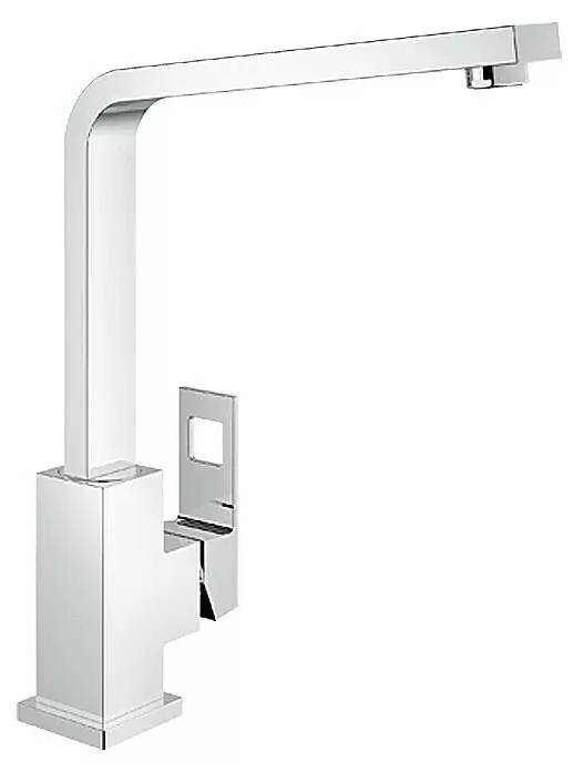 Dřezová páková baterie Grohe Eurocube / rozsah otáčení 360° / výška 30 cm / L výtok / keramická kartuše / mosaz / chrom