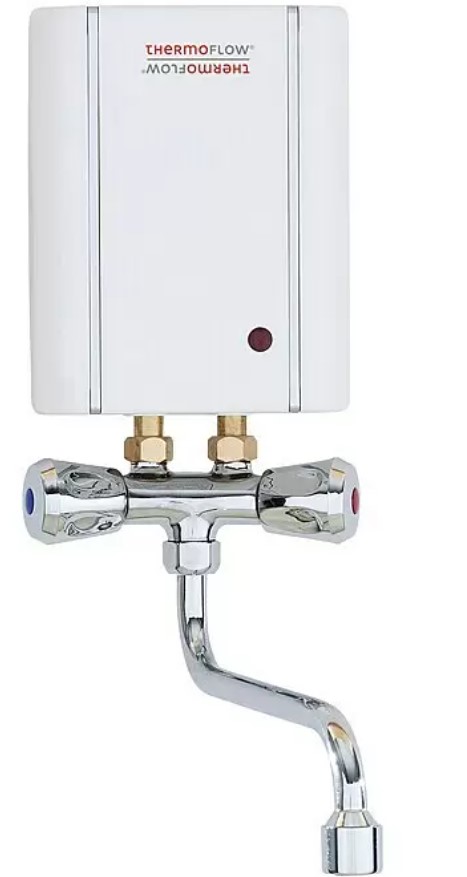 Malý průtokový ohřívač vody Thermoflow Elex 3.5 / 3500 W / 2 l/min. při 25 °C / bílá