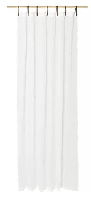 Smyčkový závěs Evi / 135 x 245 cm / 80 % polyester / 20 % bavlna / bílá/ROZBALENO