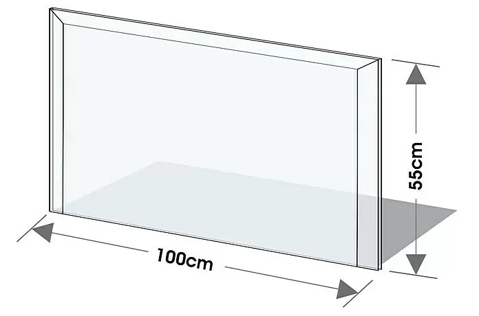 Tvrzené podkladové sklo pod krbová kamna Lienbacher / 100 x 55 cm / ZÁNOVNÍ