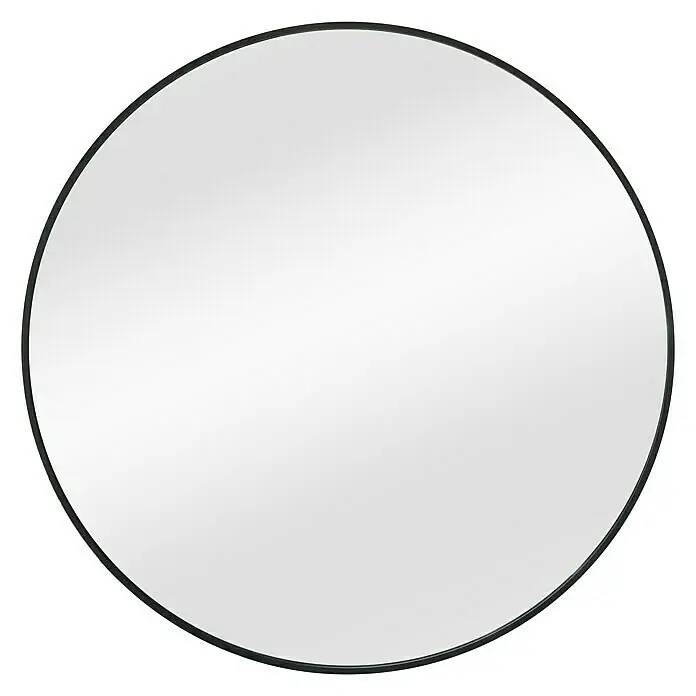 Kulaté zrcadlo Levi / Ø 80 cm / sklo / kov / černá / ROZBALENO