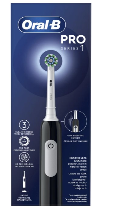 Elektrický zubní kartáček Oral-B Pro Series 1 / oscilační / časovač / vodotěsný / černá
