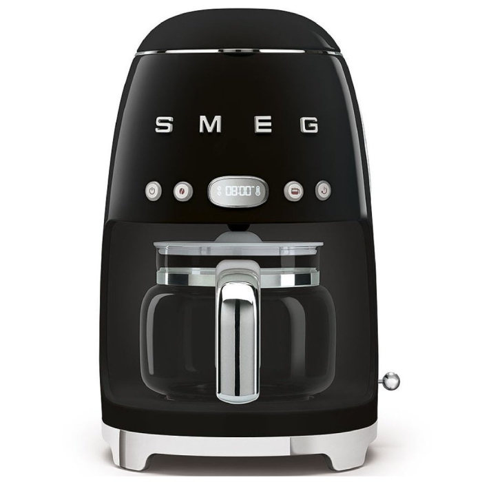 Kávovar na překapávanou kávu Smeg 50's style DCF02BLEU / 1050 W / 1,4 l / černá / ROZBALENO