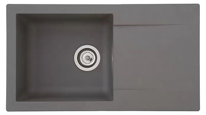 Vestavný dřez Respekta Denver / 78 x 43,5 cm / mineralit / odolnost do 180 °C / šedá / ROZBALENO