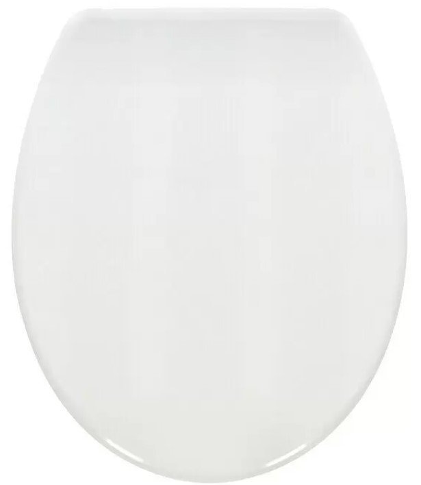 WC sedátko / měkké zavírání / duroplast / nerezová ocel / bílá / POŠKOZENÝ OBAL