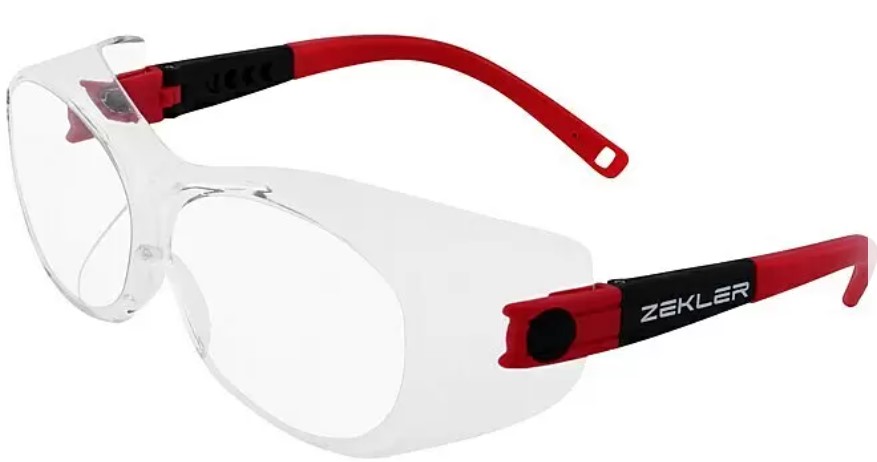Ochranné brýle Zekler 25 HC / polykarbonát / červená / černá / průhledná