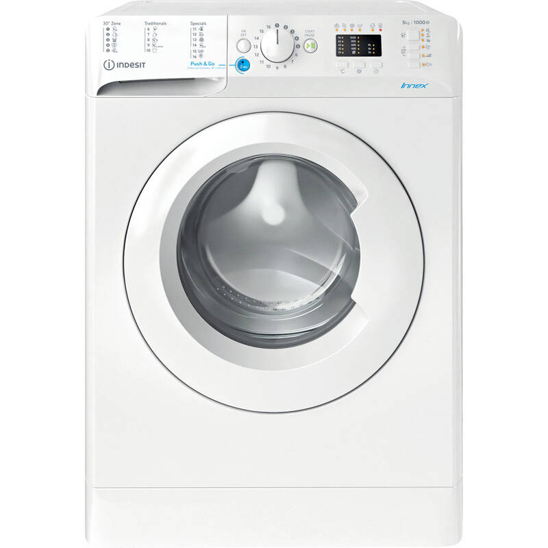 Pračka Indesit Innex BWSA 51051 W EU N / 5 kg / 1000 ot./min. / slim provedení / bílá / ROZBALENO