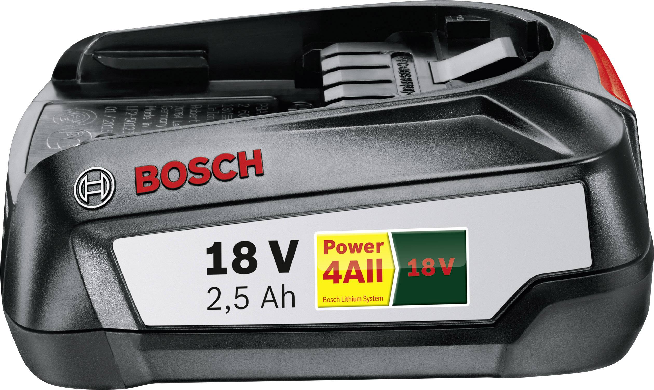Baterie do nářadí Bosch PBA 18 V / 2,5 Ah / W-B / Li-ion / černá / POŠKOZENÝ OBAL