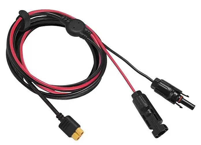 Solární kabel EcoFlow XT60 / vhodné pro připojení k většině solárních modulů / 3,5 m / konektor MC4 / černá/červená