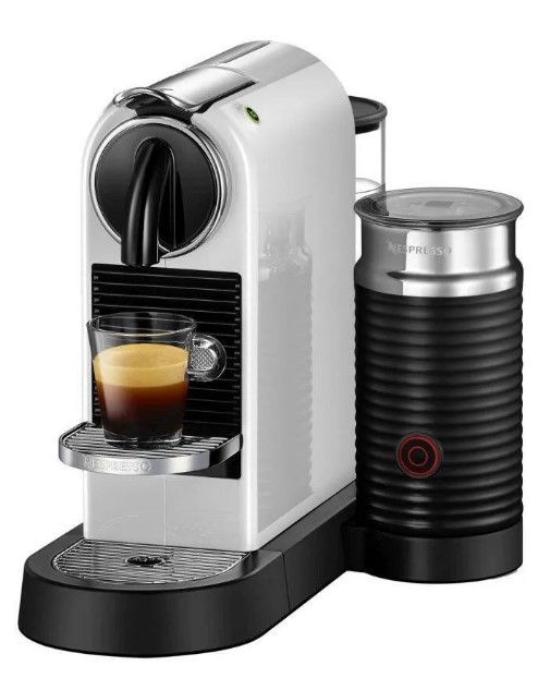 Kapslový kávovar Espresso De'Longhi Nespresso CitiZ&Milk EN267.WAE / 1 l / 1710 W / 19 bar / bílá