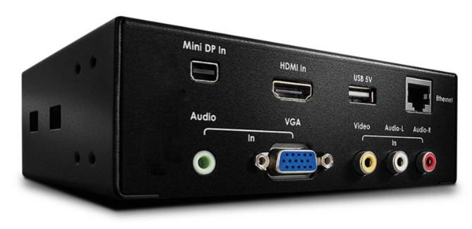 Lindy 38270 4portový multi AV / HDMI přepínač, IN: HDMI / VGA / Mini DisplayPort / 3x Cinch, OUT: HDMI, RJ45, HDCP Varianta: ivi0