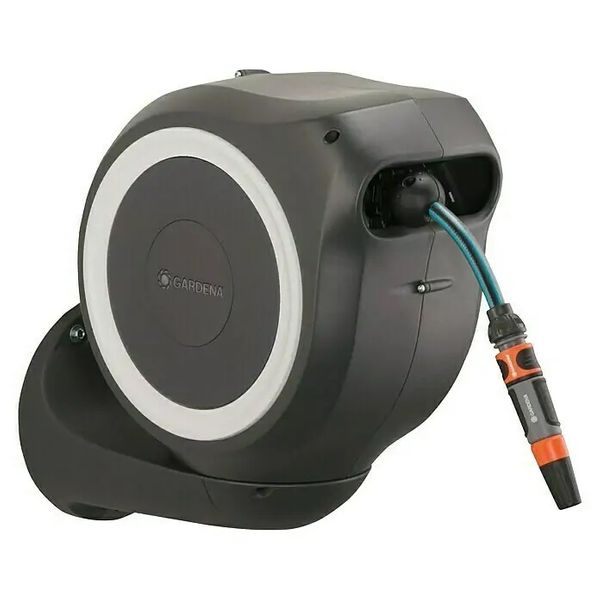 Nástěnný box s hadicí Gardena RollUp S / včetně 15 m hadice / plast / automatické navíjení / šedá Varianta: ivi7