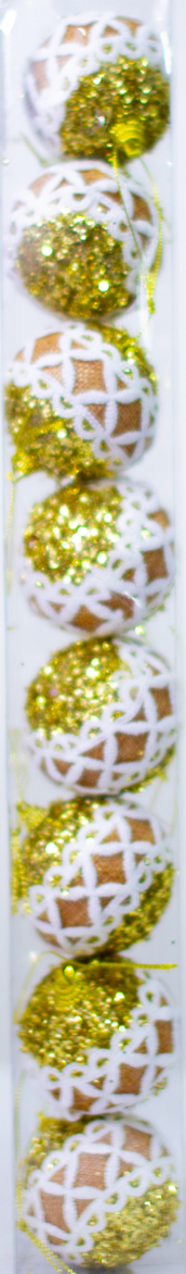 Set vánočních koulí s flitry DUE ESSE / pr. 6 cm / 8 ks / zlatá Varianta: ivi1