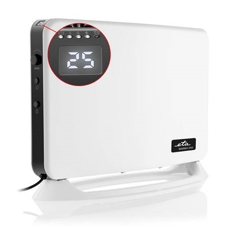Teplovzdušný konvektor ETA Warmie Digi 1624 90000 / 750 W / 1250 W / 2000 W / 5-35 °C / časovač / bílá/černá Varianta: ivi12