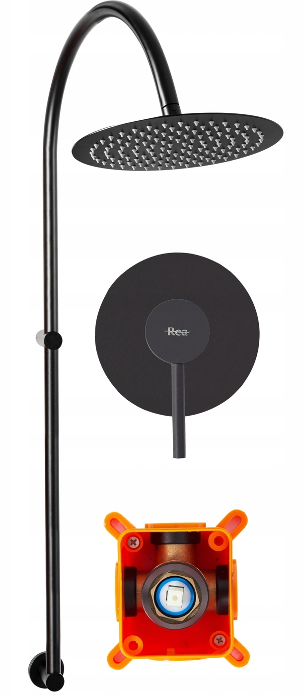 Sprchová souprava podomítková REA LUGANO - Černá Varianta: ivi0