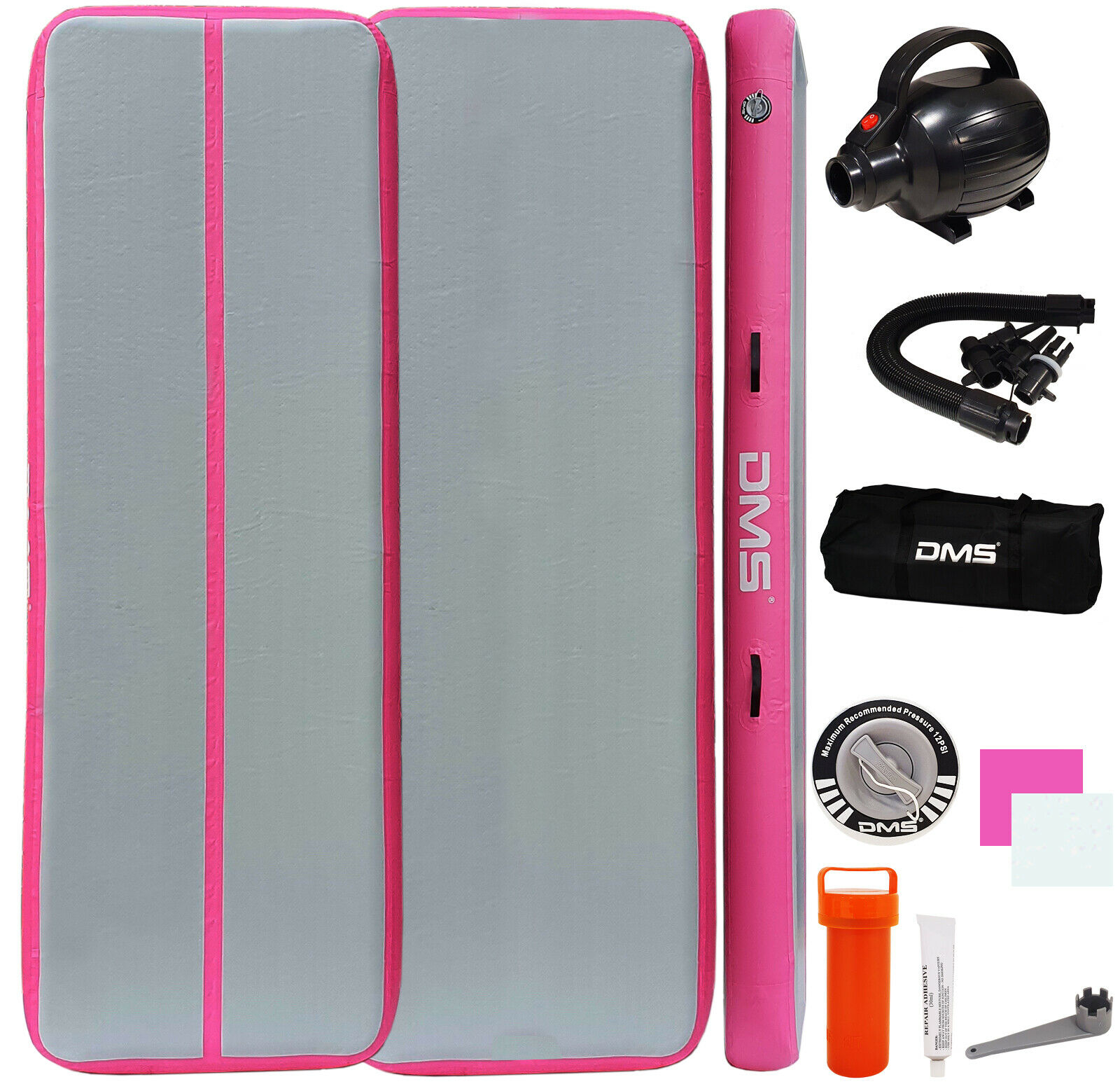 DMS Germany Gymnastická podložka DMS AT-420 Airtrack / 400 x 100 x 20 cm / růžová Varianta: ivi0