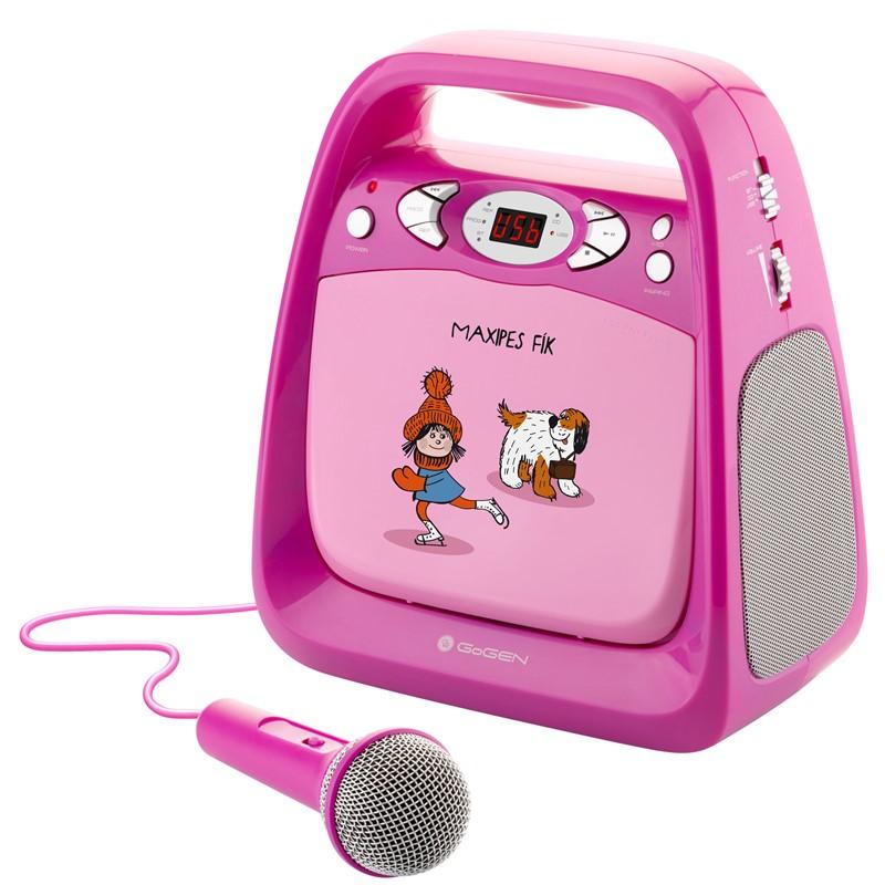 CD přehrávač GoGEN Maxipes Fík MAXI KARAOKE / LCD displej / 2x 1,2 W / mikrofon / růžová Varianta: ivi3