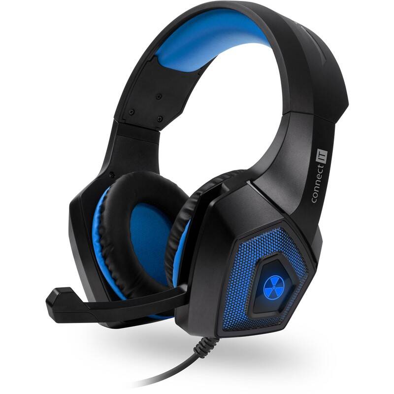 Headset Connect IT Battle RNBW Edition 2 / herní sluchátka / (CHP-5500-BL) / černá / modrá Varianta: ivi3