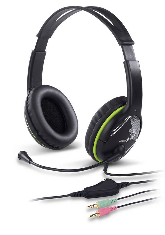 Headset Genius HS-400A (31710169100) / černá/zelená Varianta: ivi1