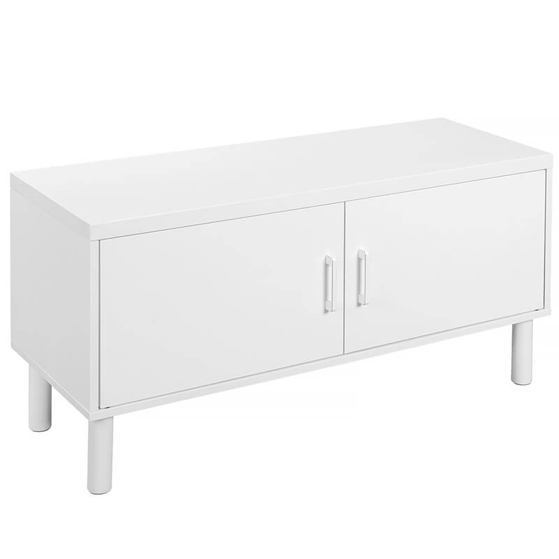 German Botník 110 x 50 x 35 cm / dřevo / kov / bílá Varianta: ivi1