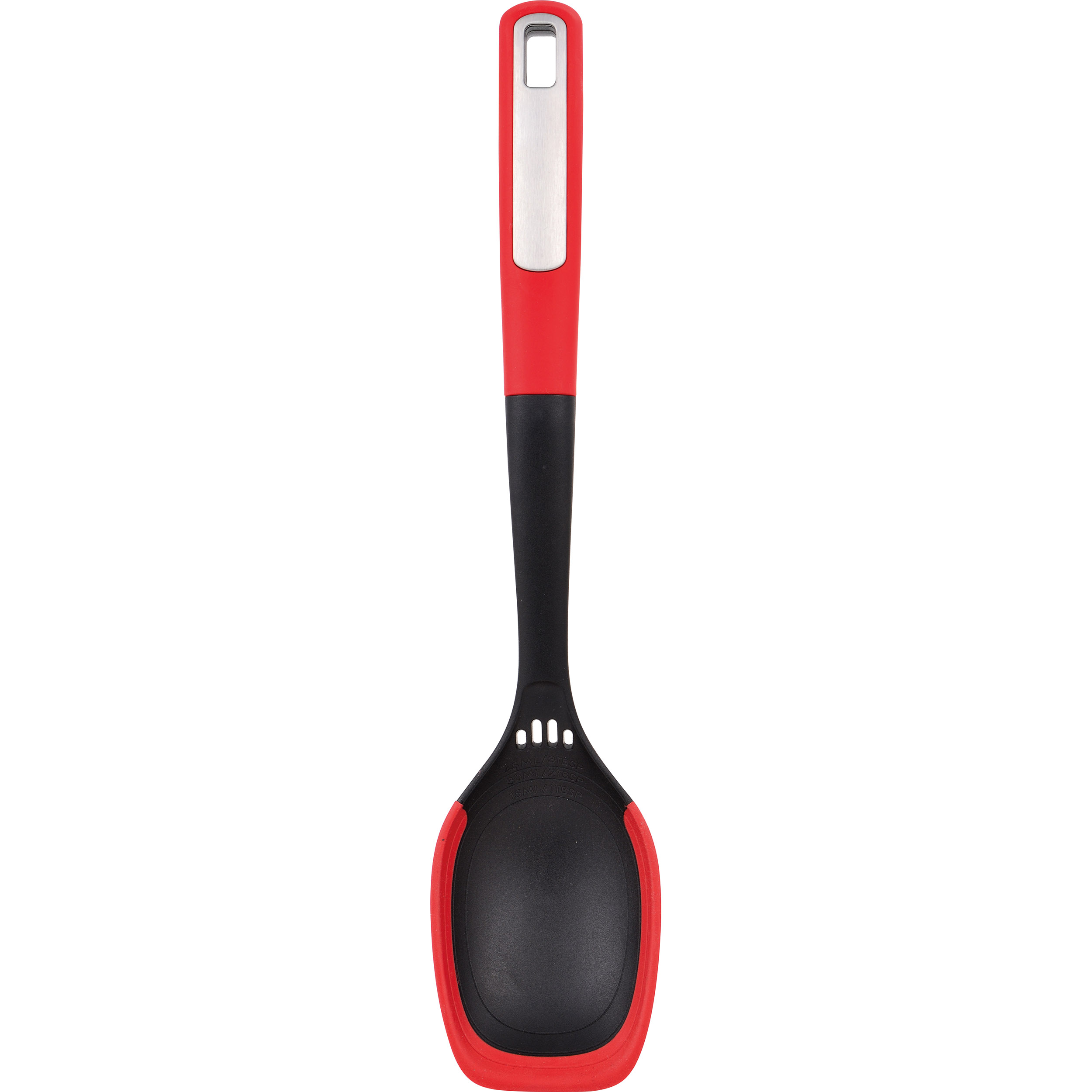 Servírovací lžíce Bergner / 34 x 7,2 x 3,9 cm / nylon a silikon / černá a červená Varianta: ivi0