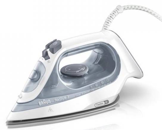 Napařovací žehlička Braun TexStyle 3 SI 3054GY / parní ráz 180 g/min. / 2400 W / bílá/šedá Varianta: ivi8