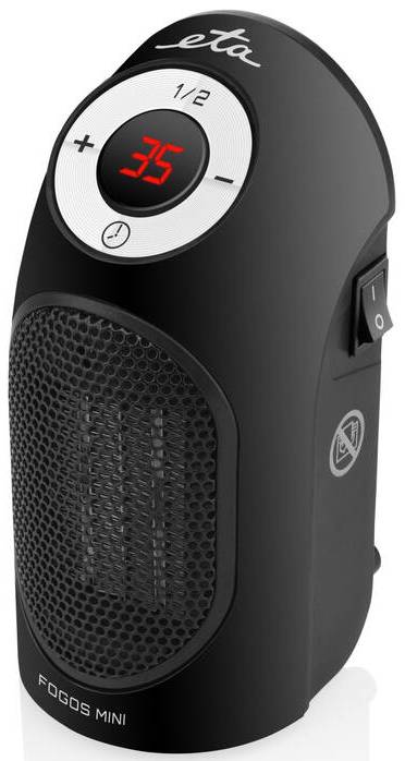 Teplovzdušný ventilátor ETA Fogos Mini 1623 90000 / 400 W / 56 dB / do 8 m2 / 15 - 35 °C / LED displej / černá Varianta: ivi9