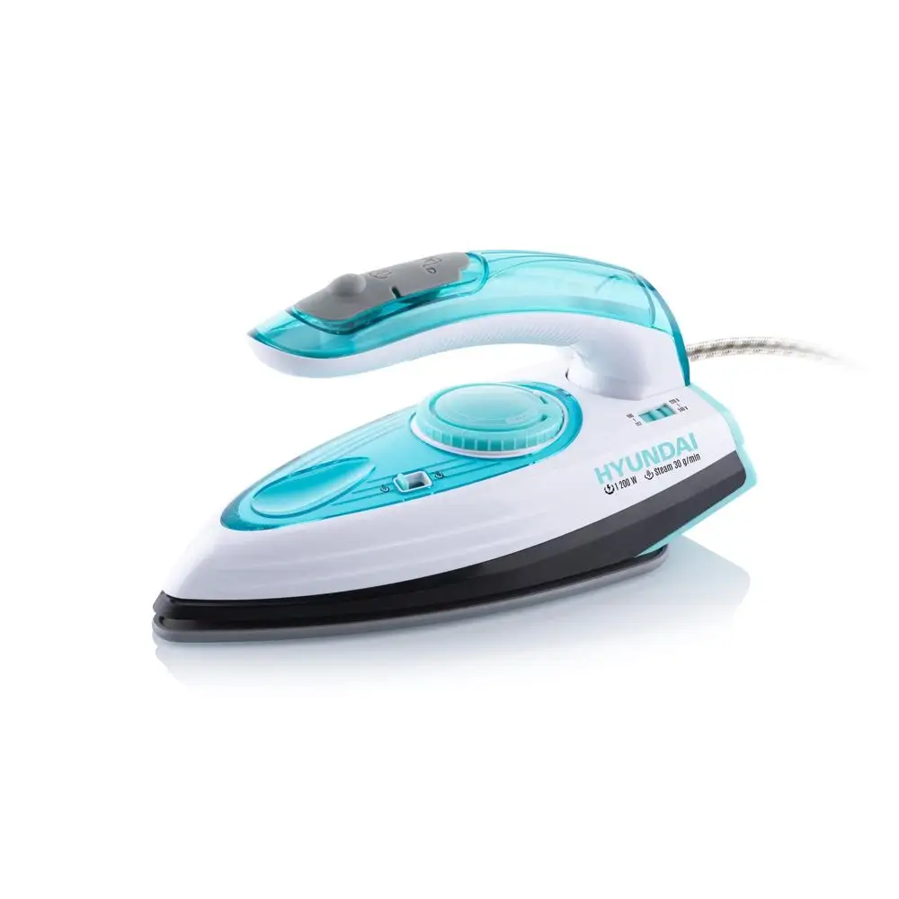 Cestovní napařovací žehlička Hyundai SI 990 / 1200 W / 30 g/min. / 1,9 m / bílá/tyrkysová Varianta: ivi1