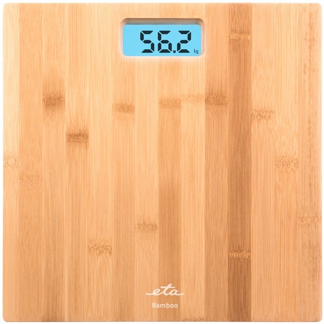 Osobní váha ETA Bamboo 9780 90000 / nosnost 180 kg / 3× AAA / přesnost na 100 g / hnědá Varianta: ivi1