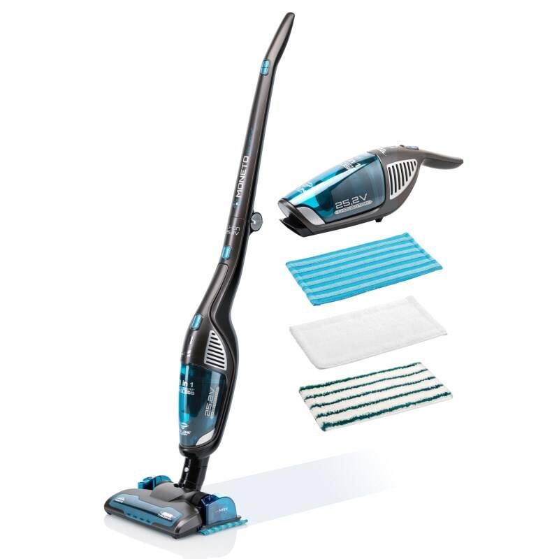 Tyčový a ruční bezsáčkový vysavač ETA Moneto Aqua Plus 8449 90000 s mopem / 3 v 1 / 80 dB / 0,55 l / černá/šedá Varianta: ivi2