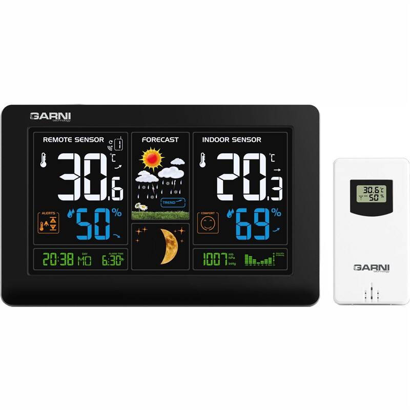 Meteorologická stanice GARNI 545 Line / USB port / VA displej 16,7 × 9,3 cm / černá Varianta: ivi1