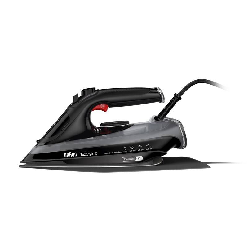 Napařovací žehlička Braun TexStyle 5 SI 5088 BK / 2800 W / parní ráz 220 g/min. / 0,3 l / Eloxal / černá Varianta: ivi1