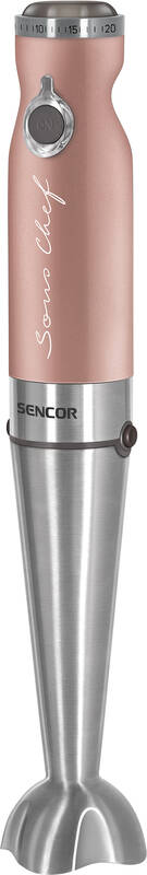 Ponorný mixér Sencor SHB 5605RS-EUE3 / 4v1 /  1200 W  / 20 rychlostí / plynulá regulace / růžová/stříbrná Varianta: ivi1
