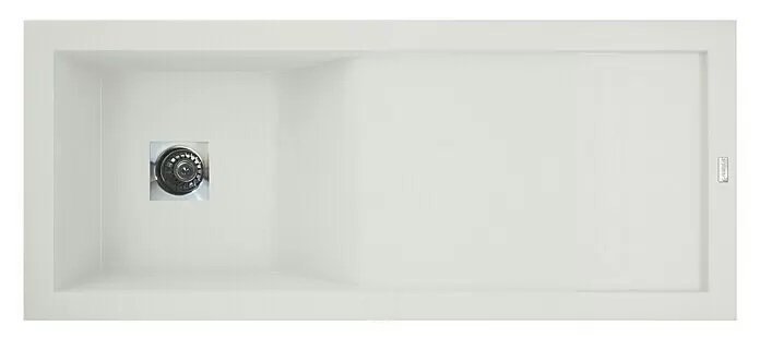 Vestavný dřez Carea Vague / bez výřezu na baterii / 118 x 50 x 19 cm / bílá Varianta: ivi1