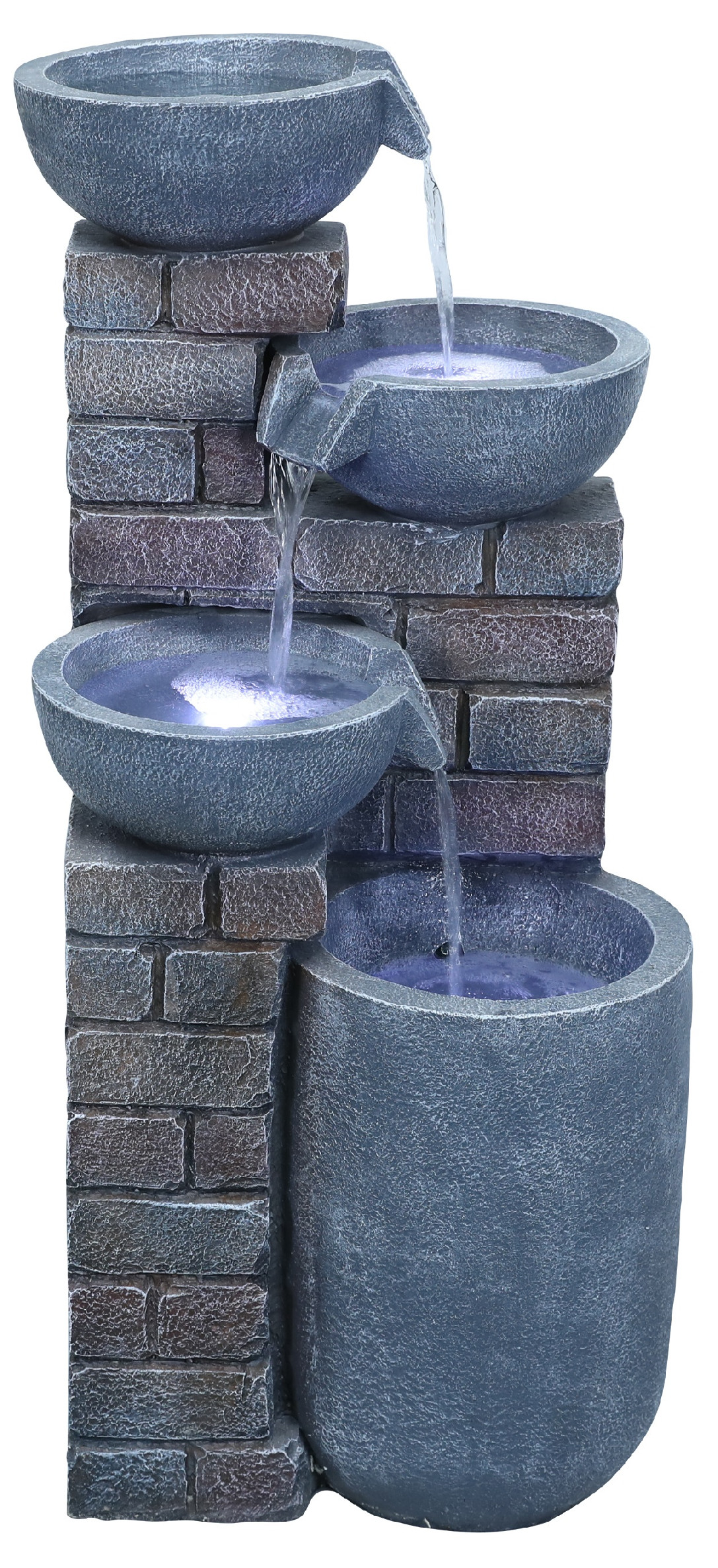 Zahradní fontána BestBerg EF-10 / polyresin / 44 x 36 x 86 cm / modrá/šedá Varianta: ivi0
