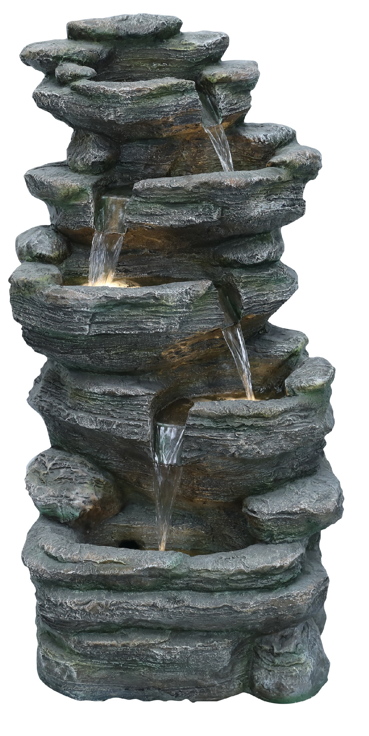 Zahradní fontána BestBerg EF-13 / polyresin / 49 x 43 x 92 cm / šedá Varianta: ivi0