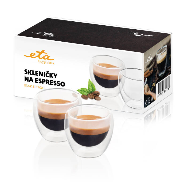 Skleničky na espresso ETA 4181 91000 / 2 x 80 ml / sklo Varianta: ivi0