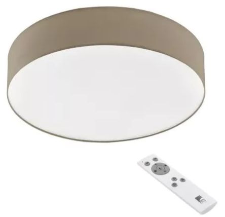 Kulaté textilní stropní LED svítidlo Eglo Roma / O 57 cm / 40W / 4000lm / stmívatelné / šedohnědá Varianta: ivi1
