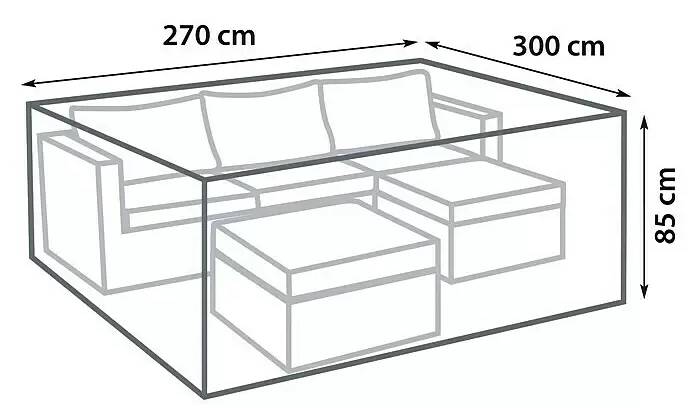 German Ochranný potah na zahradní nábytek / 270 x 300 x 85 cm / šedá Varianta: ivi1
