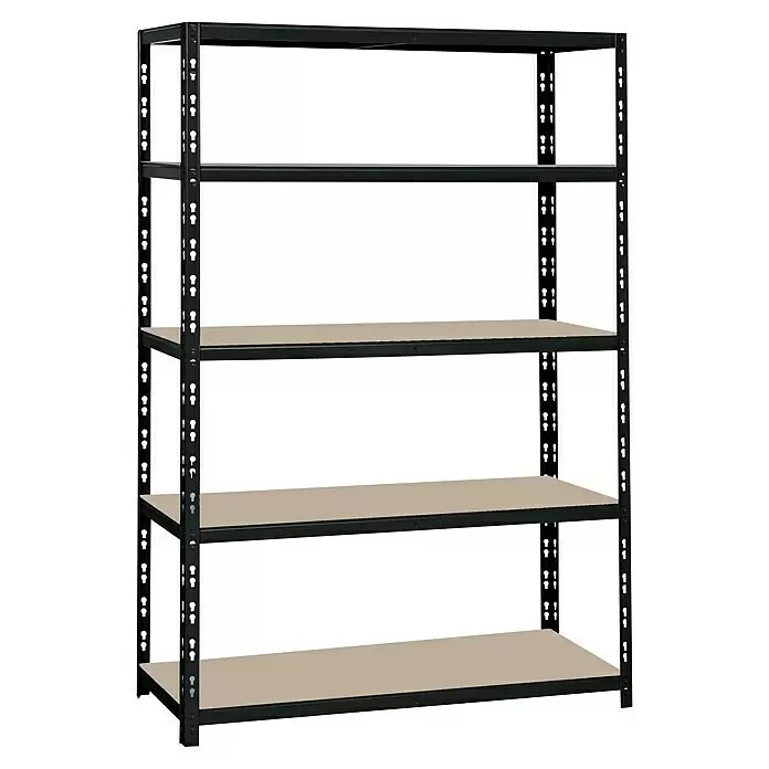 German Kovový zátěžový regál XL / 50 x 120 x 180 cm / 5 polic / nosnost 290 kg/police / černá Varianta: ivi1