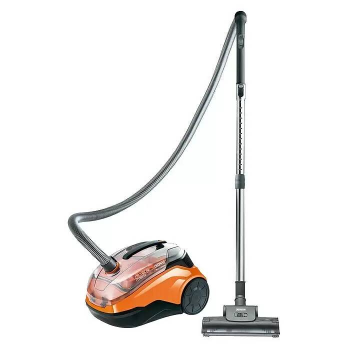 Bezsáčkový podlahový vysavač s vodní filtrací Thomas Cycloon Hybrid Family & Pets / 2,6 l / 1400 W / 280 bar / černá/oranžová Varianta: ivi1