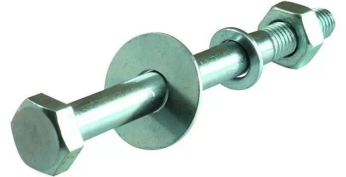 German Stabilizační šroub zemnící objímky / M10 / 11 cm / DIN 601 / šestihranná hlava / 10 ks / ocel Varianta: ivi0