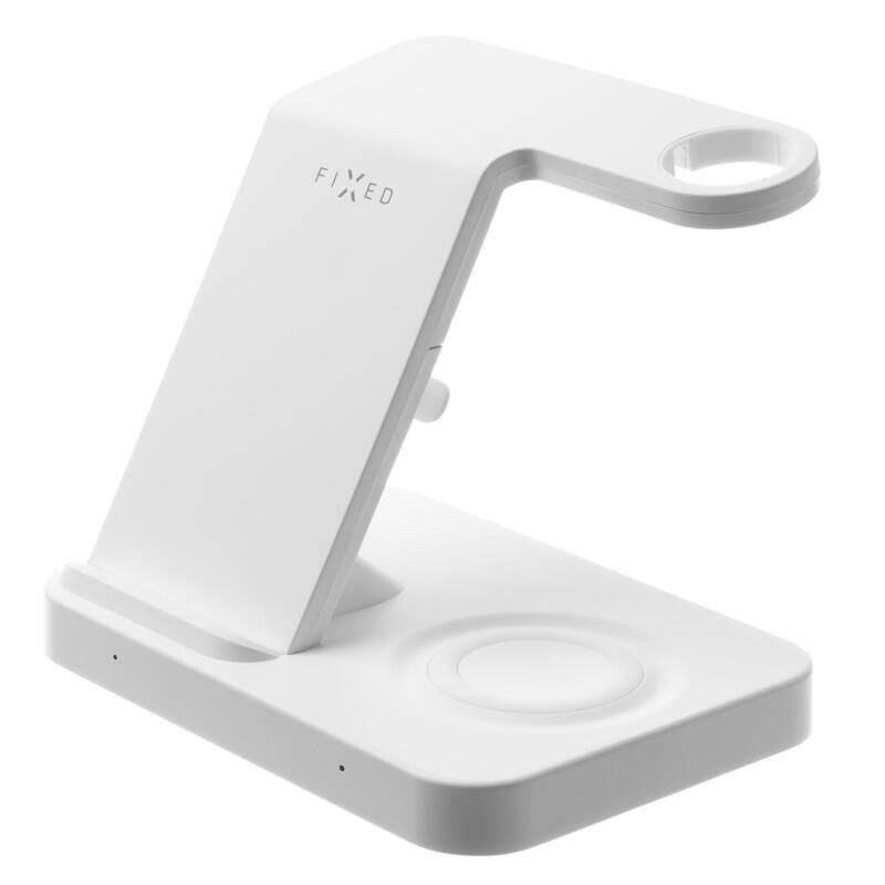 Bezdrátová nabíječka Fixed Powerstation 3 v 1 / 15 + 5 W / USB-C / LED indikátor / bílá Varianta: ivi1